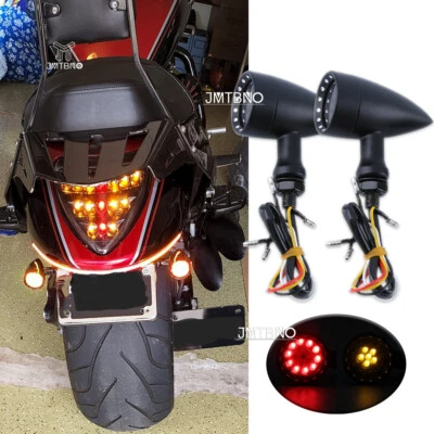 Señales de giro LED de freno de motocicleta para Kawasaki Vulcan VN 900 500 1500 EE. UU. Foto 1 de 4