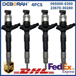 Inyector de combustible 4 piezas 095000-8390 23670-30280 para Toyota Hilux Hiace Land Cruiser - Imagen 1 de 11