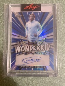 2022 Leaf Metal Soccer Josh Wilson Esbrand WONDERKID BLUE AUTO /25 XRC ENGLAND