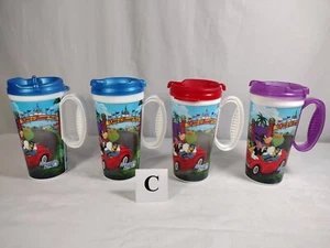 4 Disney Parks Resort Refillable Souvenir Mugs/Cups Lids & Straws (Lot C) - Picture 1 of 13