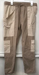 PacSun Tristan Slim Cargo Jogger Pants Men’s Tan Colorblock Size L Large - Picture 1 of 8