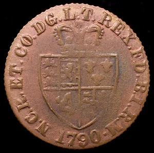GB NCR Brass Gaming Token - Imitation Spade Guinea 1790 George III (GLIC-004A) - Picture 1 of 2