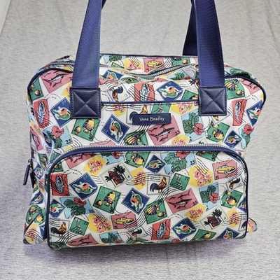 Vera Bradley Cuban Stamps Lighten Up Go Anywhere Carry-On Travel Bag Vacation - Image 1 of 4