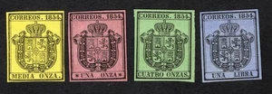 Spain 1854 stamps Mi#Dienst 1-4 MH CV=120$ - Picture 1 of 2