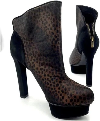 Botín PELLE MODA 'Pally' con plataforma de pelo de becerro estampado de leopardo oscuro talla 11 Foto 1 de 4