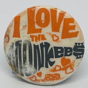 VINTAGE The Monkees (poor condition) Pin Badge 2cm Button TM Screen Gems Music - Picture 1 of 3