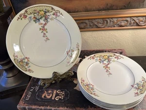 (5) Antique-Victoria China/Czechoslovakia-7.5” Salad Plates-#141-Floral Sprays- - Picture 1 of 8