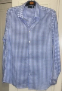 ASOS Design Blue and White checked Shirt. Size XL New no tags - Picture 1 of 4