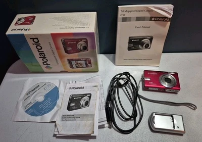 Polaroid T730 7.0MP Digital Camera Red W/ 3X Zoom - Untested-READ* - Image 1 of 4