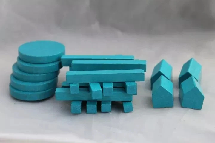 Agricola WOODEN Player pieces LOOKOUT Old Edition Spielsteine - Turquoise - Image 1 of 1