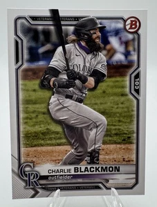 2021 Bowman Base #4 Charlie Blackmon Colorado Rockies - Picture 1 of 2