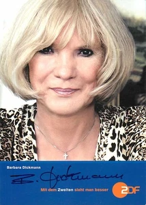 Barbara Dickmann ZDF Autogrammkarte Moderatorin Journalistin signiert - Bild 1 von 2