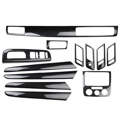 Pegatinas interiores de fibra de carbono ABS para VW Volkswagen Bora 2008-2012 Foto 1 de 4
