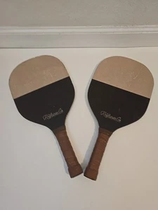 Kraftsman Pickleball Paddel 2er Set Holz beige & schwarz Outdoor Sport - Bild 1 von 6