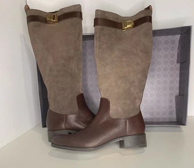 Louise et Cie Botas de Cuero Gamuza GENUINAS para Mujer 9 LO-YVON Marrón NUEVAS $259.99 Foto 1 de 4