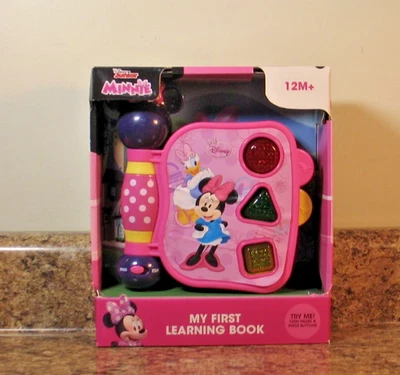 Disney Minnie Mouse Meu Primeiro Livro de Aprendizagem Visão Som 12M+ Inglês Espanhol NOVO - Imagem 1 de 3