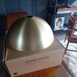 Ferm Dome Shade Large brushed gold New in box .Heals . - Picture 1 of 3