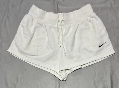 Nike Sportswear Shorts Womens XL White French Terry Drawstring Swoosh FD1409-133 - Image 1 of 4