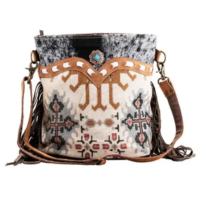 OH Ohlay Bags OHV228 Cross Body Ii Upcycled Wool Canvas Hair-On Echtleder - Bild 1 von 1