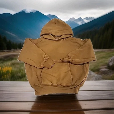 Yeezy X Gap Niños Jóvenes Doble Capa Bolsillo Perfecto Sudadera con Capucha Marrón Pequeña  Foto 1 de 4