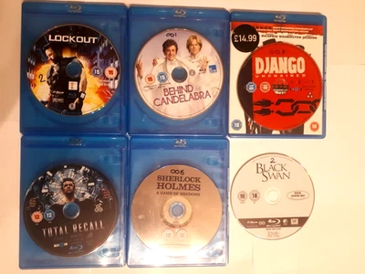 6x Action Drama Sci-fi Films Blu-ray Bundle Generic Cases No Covers Ex-rental VG - Image 1 of 4