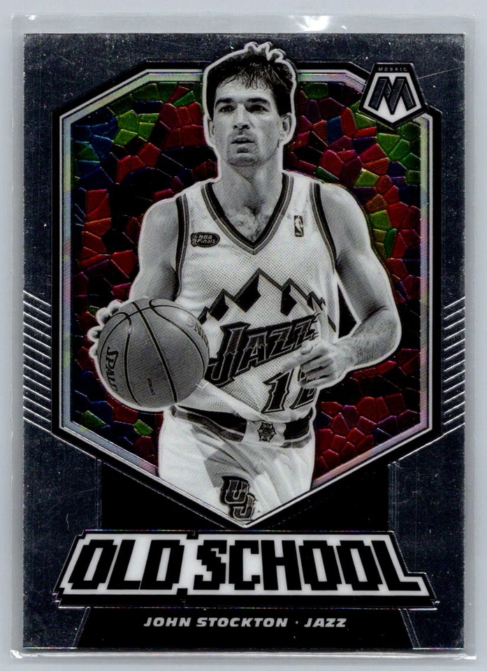 2019 Panini Mosaic Old School  John Stockton 5 - Image 1 of 2