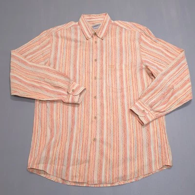 Camisa deportiva Missoni para hombre talla 52 XL colorida a rayas mezcla de lino geométrica de colección  Foto 1 de 4