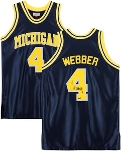 Chris Webber Wolverines Signed 1991 Mitchell & Ness Authentic Jersey w/Insc - Picture 1 of 5
