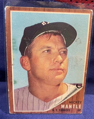 Mickey Mantle Yankees 1962 Topps #200 - Lee la descripción y mira el pix Foto 1 de 4