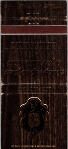 Vintage Streichholzschachtelhülle The Bristol House Restaurant Glenview, Illinois MB87 - Bild 1 von 2