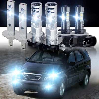 Combo faros LED altos/bajos + kit de bombilla antiniebla para KIA SORENTO 2007 2008 2009 Foto 1 de 4