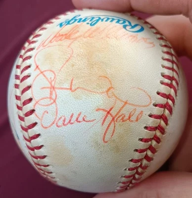 1995 TORONTO BLUE JAYS SIGNED AUTOGRAPHED MLB BASEBALL COA WILLIAMS SPRAGUE ++ - Image 1 of 4