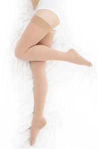 FDA Opaque Thigh High Compression Stockings 20-30mmHg Therapeutic Firm Support - Picture 1 of 5