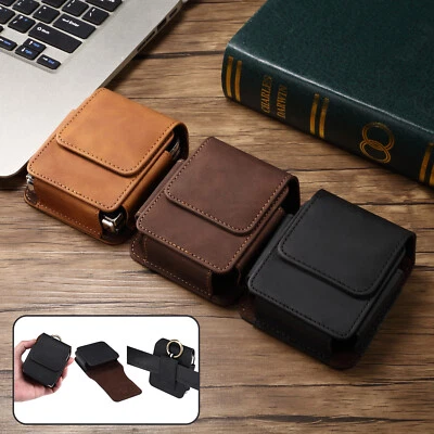 For Samsung Galaxy Z Flip7/6/5/4/3/2 Luxury Leather Pouch Case Belt Clip Holster - Image 1 of 4