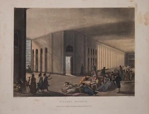 ST. LUKE'S HOSPITAL (FOR WOMEN), "MICROCOSM OF LONDON", ACKERMANN 1808-10. - Picture 1 of 1