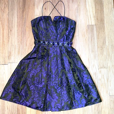 Vestido Chetta B Coquette Y2K Vintage Romântico Seda Bustier Espartilho Cristal Baile de Formatura - Imagem 1 de 4