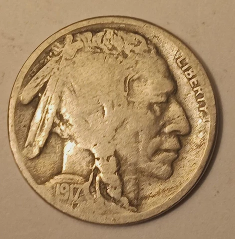 1917 S Two Feathers Buffalo Nickel GD Cover