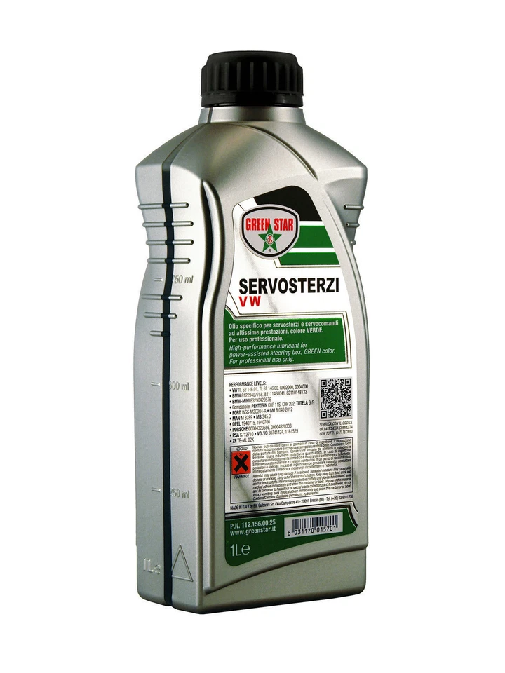 Green Star 1LT Olio Idraulico Servosterzo Verde per VW BMW-Mini GM OPEL MB FORD