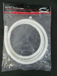 Proplus 69" Reinforced White Vinyl Kitchen Bathroon Spray Hose All-Brass Nuts - Picture 1 of 6