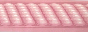 Wallpaper Wall Border Pink White Rope Chair Rail Mini 2 in Wall 556991 NEW - Picture 1 of 3