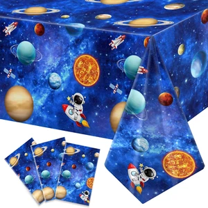 3 Pack Space Tablecloth Outer Space Themed Birthday Party Supplies Decorations F - Picture 1 of 12