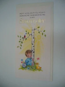German language new baby boy congratulations card. NIP! - Picture 1 of 3