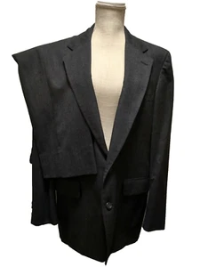 Vtg Cricketeer for Dayton's Mens Black 100% Pure Wool Blazer Pants Suit USA 44R? - Picture 1 of 15