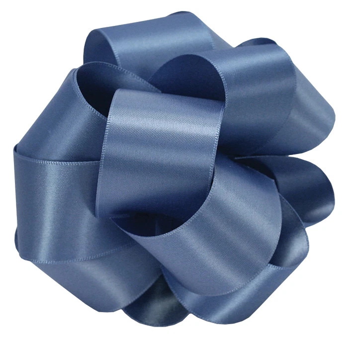 10 Yards DOUBLE FACE TRUE BLUE SATIN  RIBBON   3/8" W. - Image 1 of 1