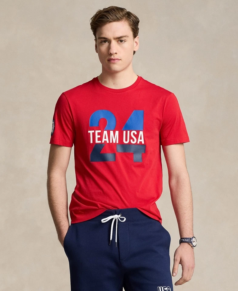 Polo by Ralph Lauren Team USA Custom Slim-Fit Team Graphic T-Shirt Men's XXL Red