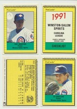 Full set of 28 cards 1991 ProCards Winston-Salem Spirits