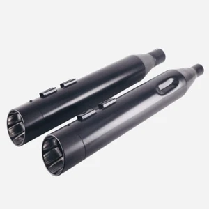 Silenciadores antideslizantes SHARKROAD negros de 4,5"" para escape Harley Touring de 17 unidades - Imagen 1 de 8
