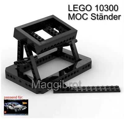 GOBRICKS U.A. DeLorean Zeitmaschine 10300 Ausstellungsständer Klemmbaustein MOC Set 119 pcs