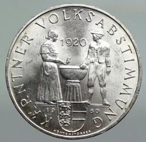 1960 AUSTRIA Carinthian Plebiscite 40th Antique Silver 25 Schilling Coin i92227 - Picture 1 of 3