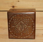 Vintage hand made carved wood box